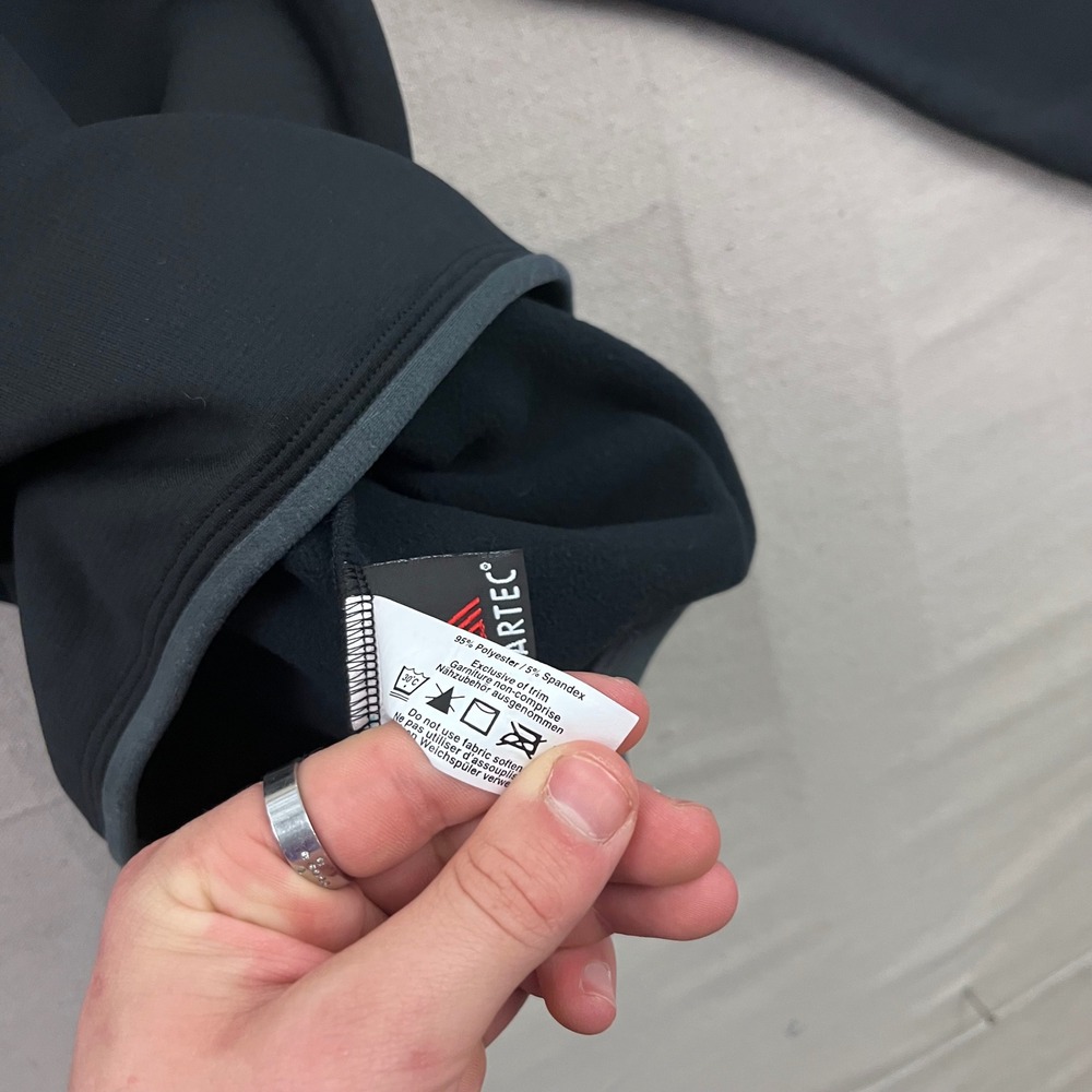 Arc'teryx Rho LT Pullover Med Black Polartec Power Stretch Quarter Zip Fleece - Picture 5 of 7
